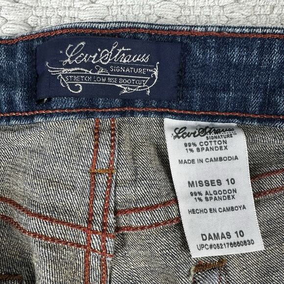 Signature Gold Levi Strauss Jeans Bootcut Blue Womens Sz 10 W33 L32 - Picture 7 of 7